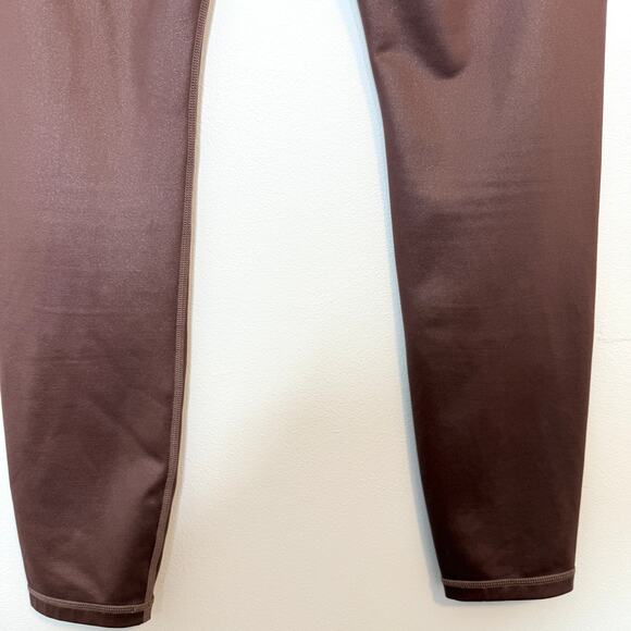 Athleta Elation Shimmer Powervita Leggings In Cinnamon Brown Size Medium - Picture 7 of 9